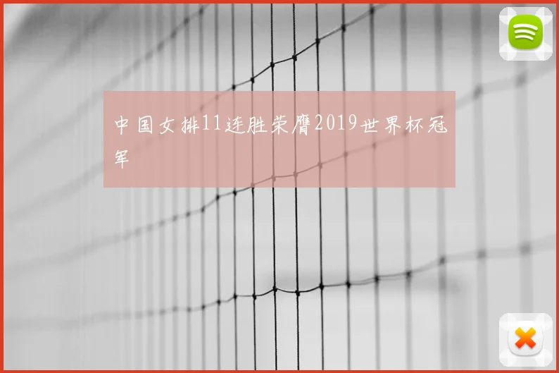 中国女排11连胜荣膺2019世界杯冠军